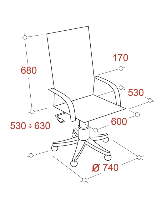 Кресло VT_CHAIRMAN 402 кожа черная, хром