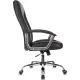 Кресло БР Комус Мебель EChair 658 экокожа (строчка ромб),черный, хром