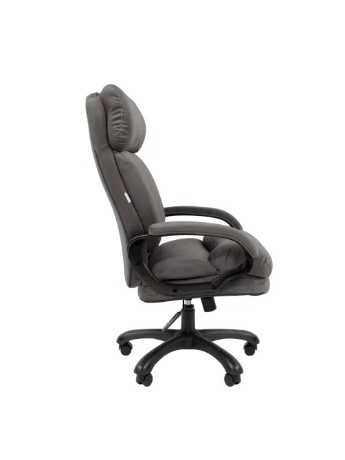 Кресло VT_Chairman Home 505 Россия ткань Т-55 серый (черный пластик)
