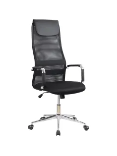 Кресло BN_SH_EChair-565 TW сетка/ткань черный, хром