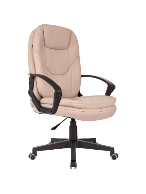 Кресло VB_EChair 668LT PU бежевый эко.кожа крестов. пластик