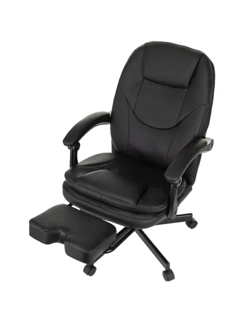 Кресло VB_EChair 668 PU P черный эко.кожа подст.для ног