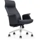 Кресло ЮФК Комус Мебель Easy Chair 503, экокожа, черный, алюминий