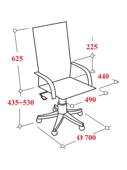 Кресло VB_EChair 602LT серый Light-19 крестов. пластик