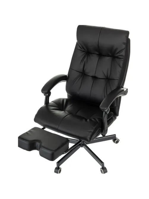 Кресло VB_EChair 624 PU PM черный эко.кожа  подст.для ног