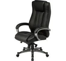 Кресло BN_Dp_Руководителя EChair-604 ML кожа черная, пластик