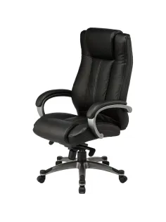 Кресло BN_Dp_Руководителя EChair-604 ML кожа черная, пластик