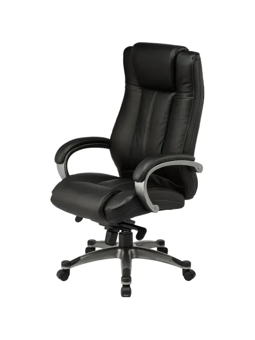 Кресло BN_Dp_Руководителя EChair-604 ML кожа черная, пластик