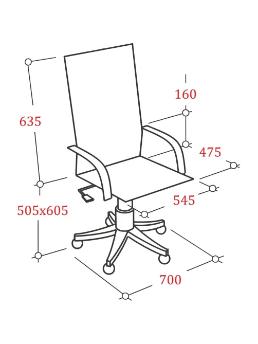 Кресло БР Комус Мебель Echair 659, экокожа, черн, пластик