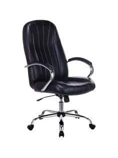 Кресло VB_Echair-658 SL PU кожзам черный хром