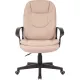 Кресло VB_EChair 668LT PU бежевый эко.кожа крестов. пластик