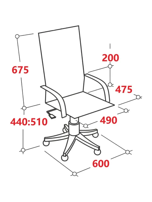 Кресло BN_SH_EChair-566 TPU кожзам черный, хром