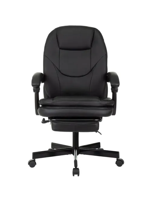 Кресло VB_EChair 668 PU P черный эко.кожа подст.для ног