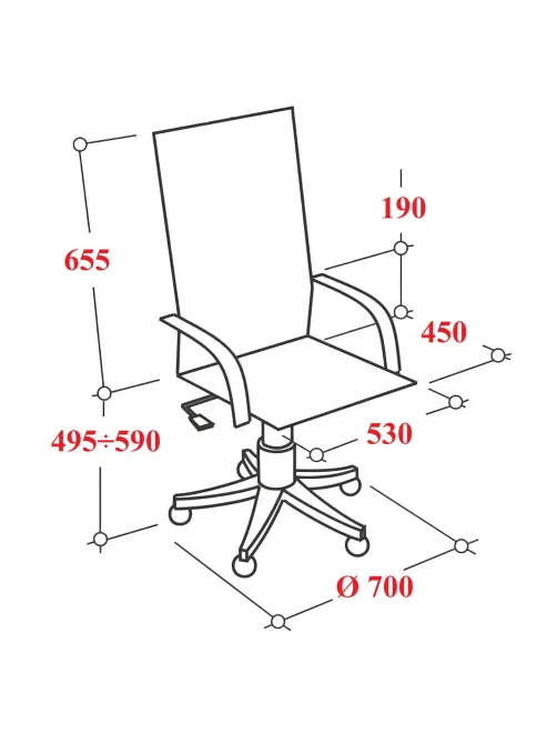 Кресло VB_Echair-658 PU кожзам черный пластик