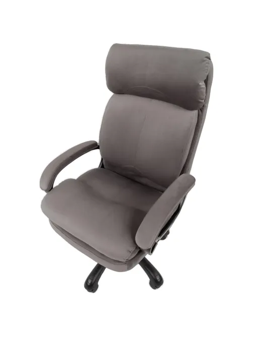 Кресло VT_Chairman Home 505 Россия ткань Т-55 серый (черный пластик)