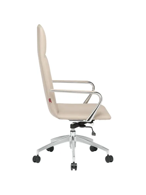 Кресло BN_Jl_EChair-593 TPU экокожа бежевый, алюминий