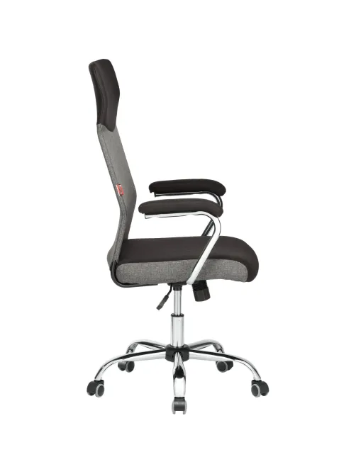 Кресло BN_Sp_EChair-590 TC ткань черный/серый, хром