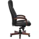 Кресло VB_Бюрократ T-9923WALNUT/BLACK кожа черный, дерево