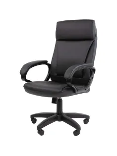 Кресло VT_Chairman 794LT чер.пласт экокожа черная