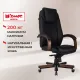 Кресло БР Комус Мебель EChair 329 кожа,черный, дерево