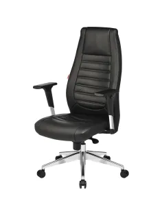 Кресло BN_Fc_EChair-599 MPU кожзам черный, алюминий