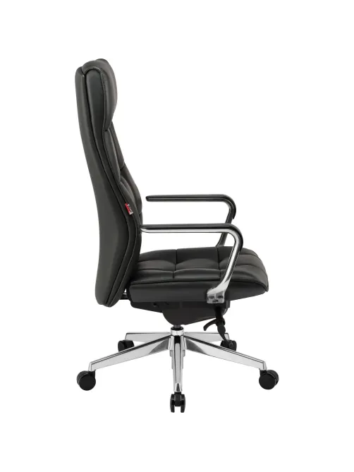 Кресло BN_Fc_EChair-597 ML кожа черный, алюминий