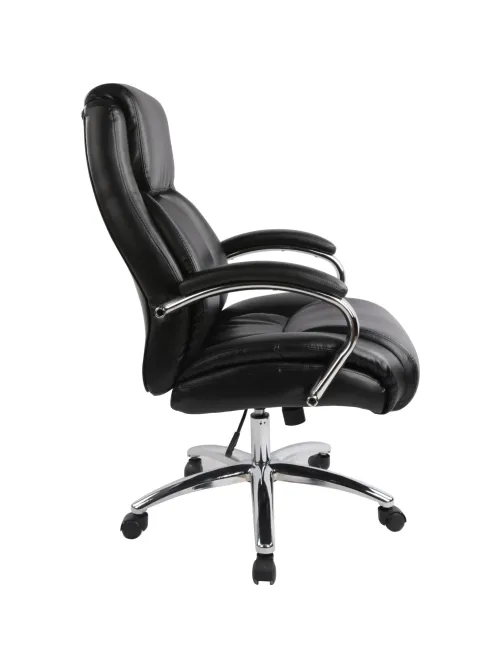Кресло BN_Dp_EChair-585 TR рецикл.кожа черный, хром