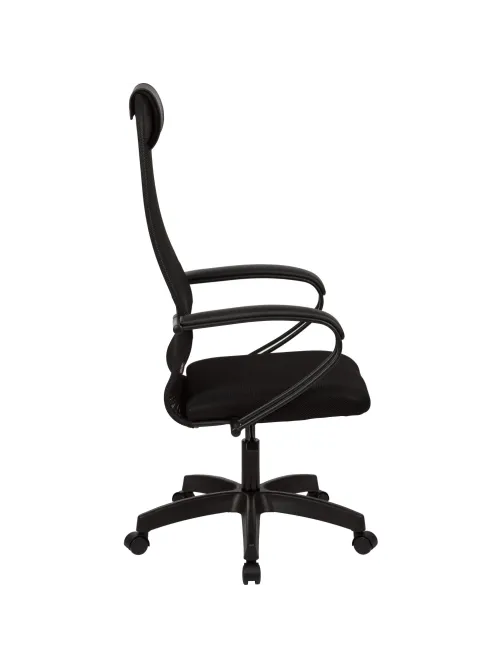 Кресло МТ_EChair 675 TTW сетка/ткань черный пластик