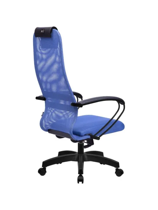 Кресло MT_EChair SU-B-8 сетка/ткань синий подл.130/осн.001