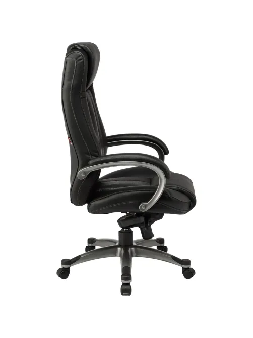 Кресло BN_Dp_Руководителя EChair-604 ML кожа черная, пластик