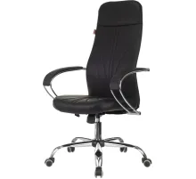 Кресло VB_EChair 655LT SL/TPU черный экокожа крестов. хром