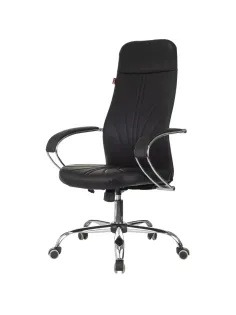 Кресло VB_EChair 655LT SL/TPU черный экокожа крестов. хром