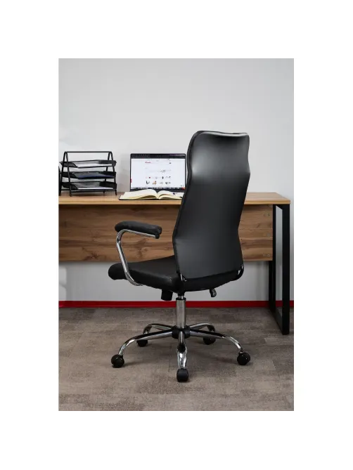Кресло BN_SH_EChair-580 TPU кожзам черный, хром