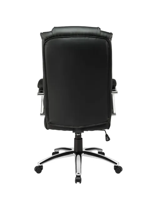 Кресло BN_Dt_EChair-561 TR рец. кожа черная, хром