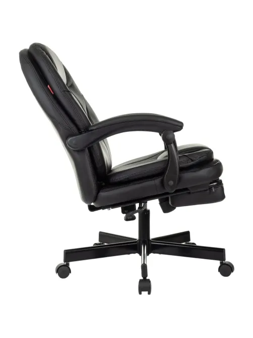 Кресло VB_EChair 668 PU P черный эко.кожа подст.для ног