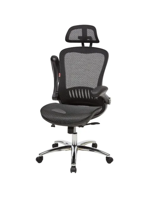 Кресло BN_Hg_EChair-552 TTW Net сетка черная, хром