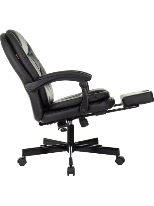 Кресло VB_EChair 668 PU P черный эко.кожа подст.для ног