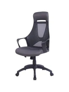 Кресло BN_Hg_EChair-578 TC сетка/ткань черный, пластик черный