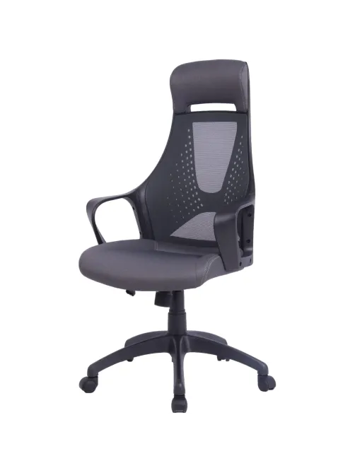 Кресло BN_Hg_EChair-578 TC сетка/ткань черный, пластик черный