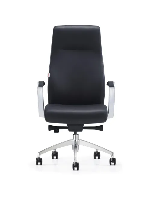 Кресло ЮФК Комус Мебель Easy Chair 501, экокожа, черный, алюминий