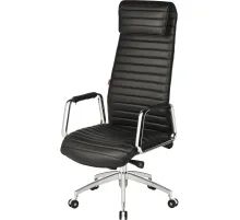Кресло BN_Fc_Руководителя Echair-528 ML кожа черная, алюминий