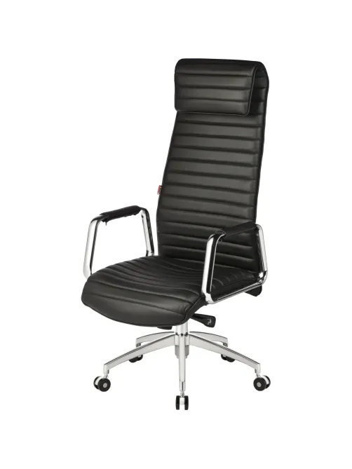 Кресло BN_Fc_Руководителя Echair-528 ML кожа черная, алюминий