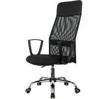 Кресло VB_EChair-510 TW сетка/ткань черный хром