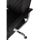 Кресло БР Комус Мебель EChair 658 экокожа (строчка ромб),черный, хром