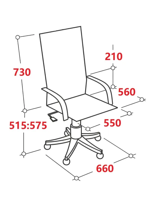 Кресло BN_SH_EChair-516 TPU кожзам черный, хром