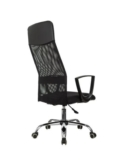 Кресло VB_EChair-510 TW сетка/ткань черный хром