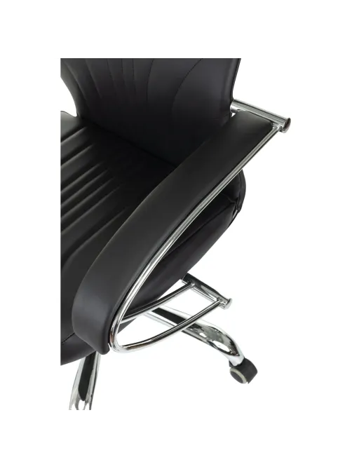 Кресло VB_EChair 655LT SL/TPU черный экокожа крестов. хром