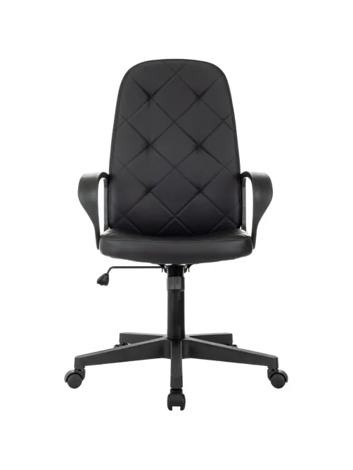 Кресло VB_EChair 602 PU черный эко.кожа крестов. пластик