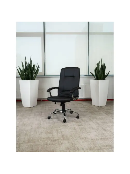 Кресло BN_Dp_Руководителя EChair-524 TPU к/з черный, хром