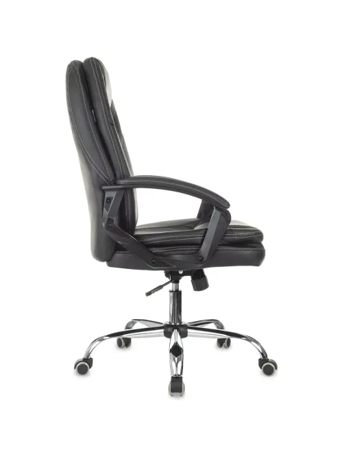 Кресло VB_EChair 668 TPU/SL черный экокожа крестов.металл хром